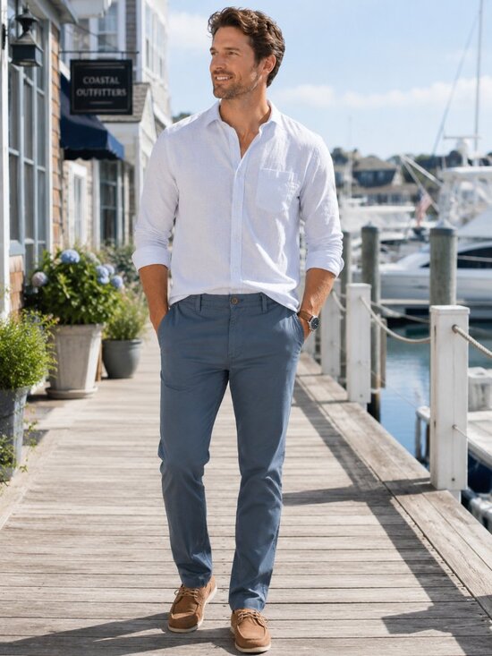 Southern Tide Other - Southern Tide Sullivan Pants Blue Stretch Chino Straight Leg 38x30